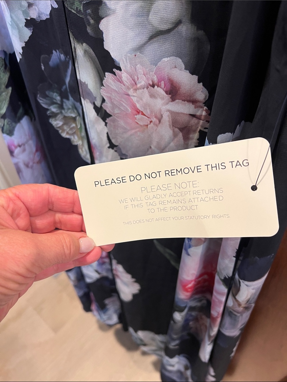 Adrianna Papell Black Floral V-Neck Midi Pant Dress Pink, White & Green Blooms - Picture 5 of 14